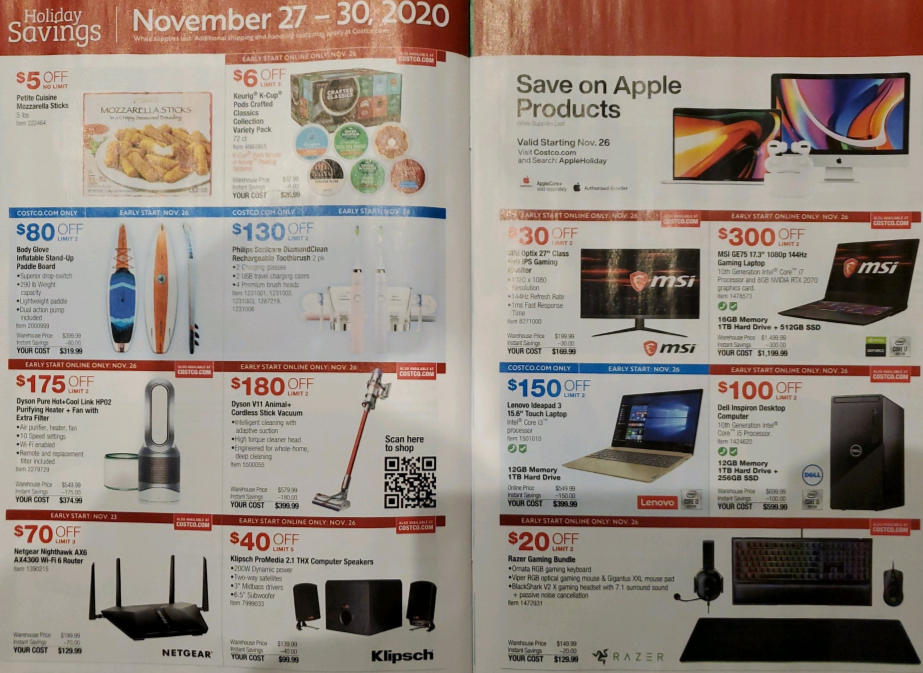  Waterpik 水牙线2件套$74Costco - 黑五&感恩节特惠海报出炉，Dyson V11仅$399