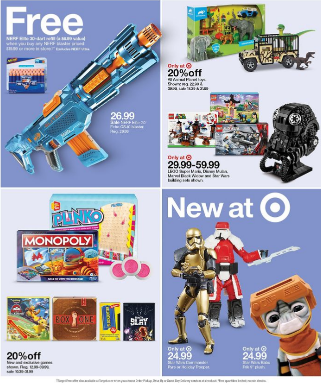 Switch 动森限定版 $299.99Target 黑五第一周海报出炉，申请红卡满$40减$40