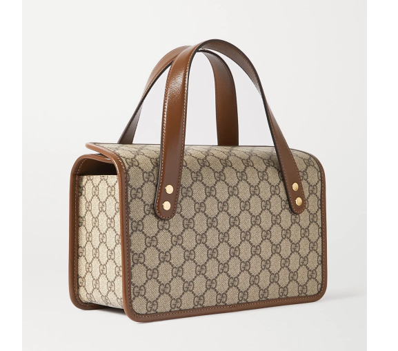 GUCCI 1955 Horsebit Leather-trimmed Printed Coated-canvas Shoulder Bag @ NET-A-PORTER UK For £1230 GUCCI 1955 Horsebit Leather-trimmed Printed Coated-canvas Shoulder Bag @ NET-A-PORTER UK