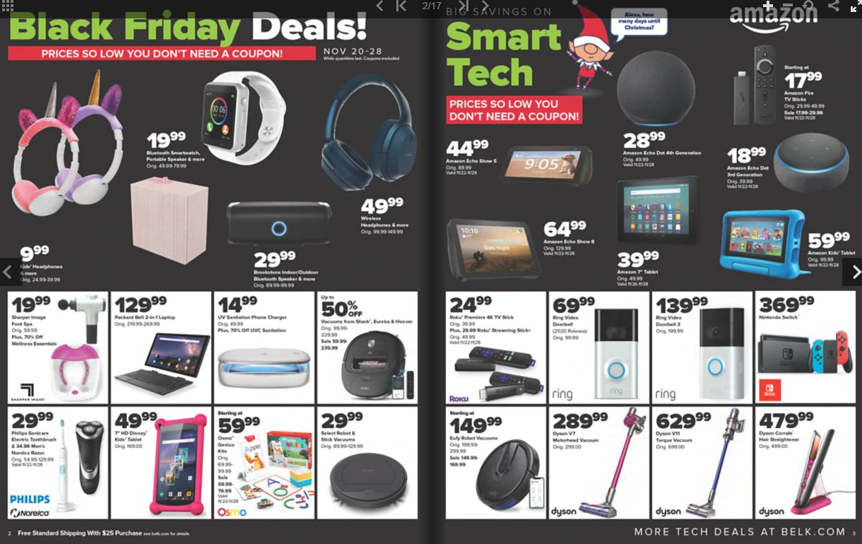 Belk Black Friday 2020 Ads Small appliances all 9.99 Amazon