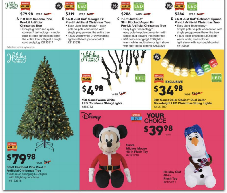 三星法式冰箱$1199Lowe s 2020黑五海报出炉 圣诞灯串$2.99 滚筒洗衣机$599 