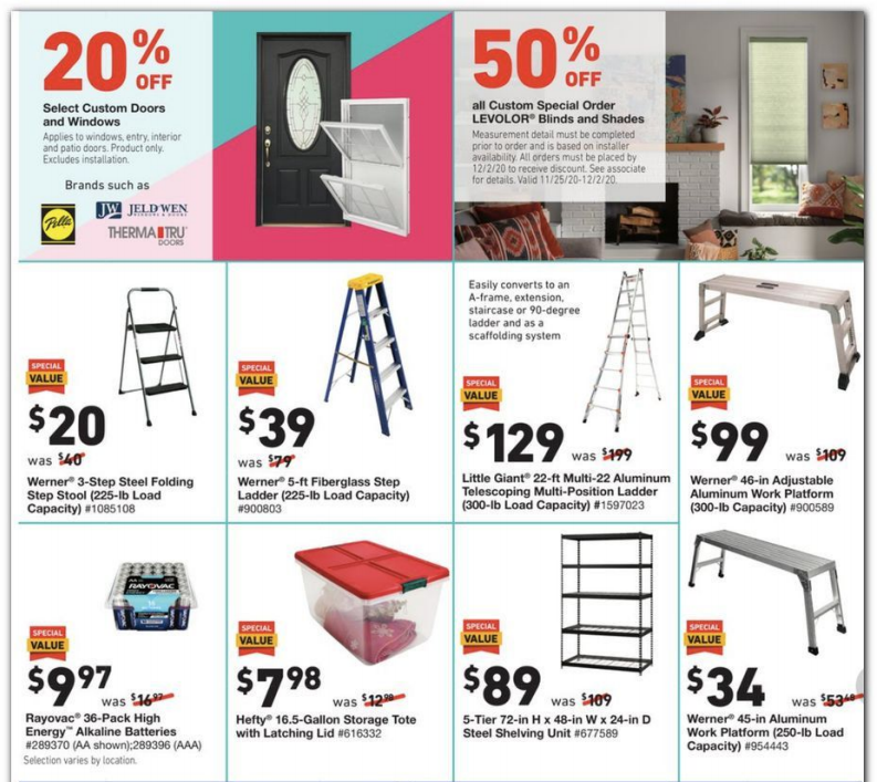 三星法式冰箱$1199Lowe s 2020黑五海报出炉 圣诞灯串$2.99 滚筒洗衣机$599 