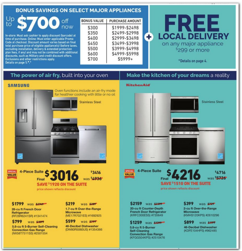 三星法式冰箱$1199Lowe s 2020黑五海报出炉 圣诞灯串$2.99 滚筒洗衣机$599 