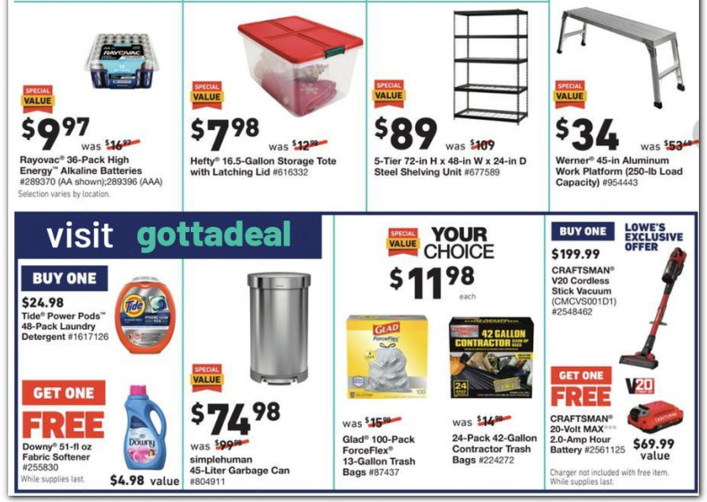 三星法式冰箱$1199Lowe s 2020黑五海报出炉 圣诞灯串$2.99 滚筒洗衣机$599 