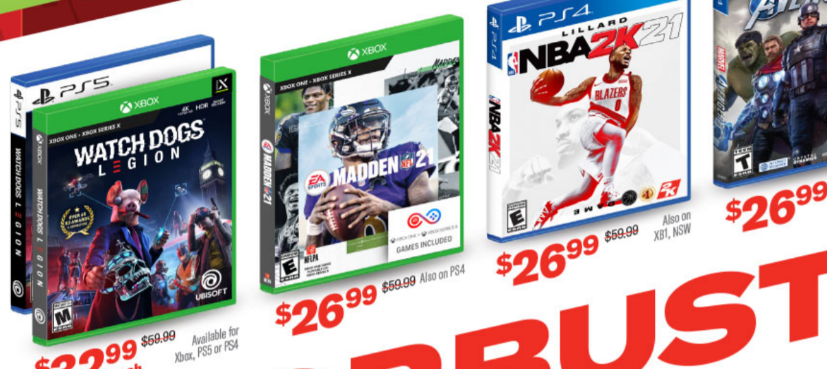 GameStop - 2020黑色星期五海报发布:PS5/Xbox Series X到货 Switch+马车8+3个月会员仅$299.99GameStop - 2020黑色星期五海报发布:PS5/Xbox Series X到货