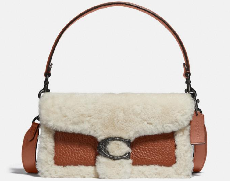 coach bag with fur