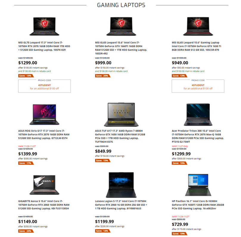 Newegg 2020黑五海报出炉，电子产品抢购清单