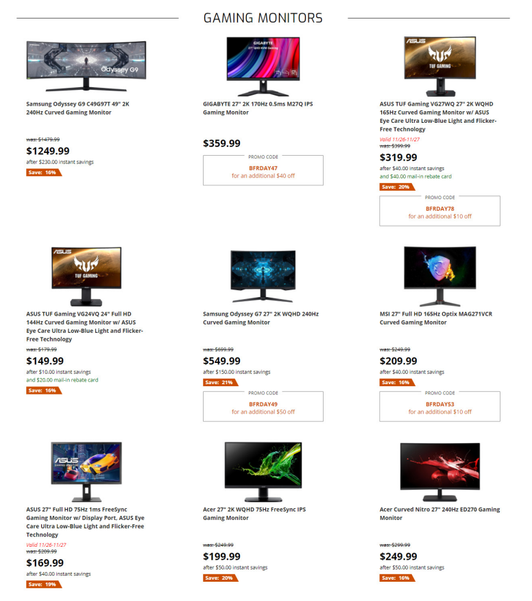 Newegg 2020黑五海报出炉，电子产品抢购清单