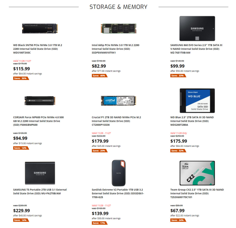 Newegg 2020黑五海报出炉，电子产品抢购清单