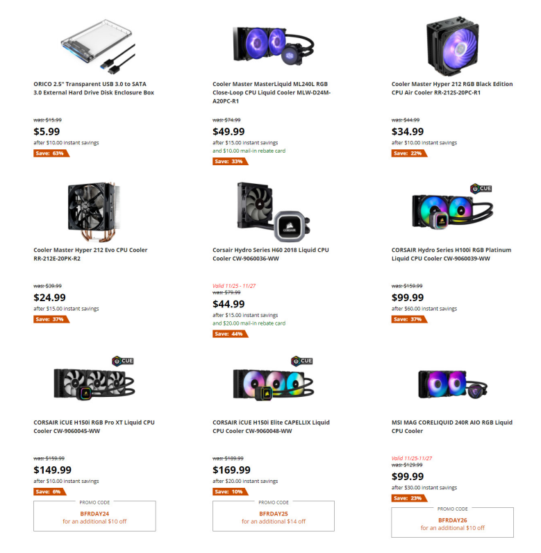 Newegg 2020黑五海报出炉，电子产品抢购清单