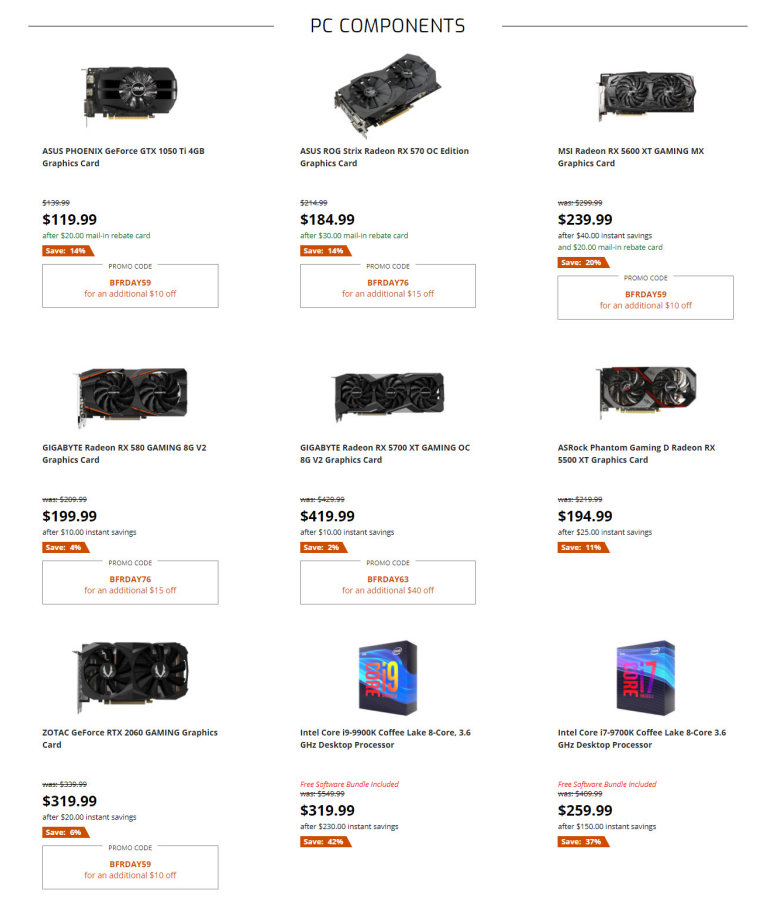 Newegg 2020黑五海报出炉，电子产品抢购清单