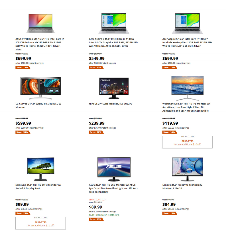 Newegg 2020黑五海报出炉，电子产品抢购清单