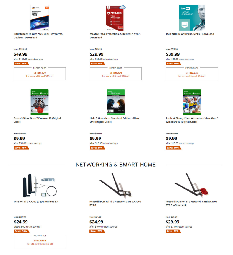 Newegg 2020黑五海报出炉，电子产品抢购清单