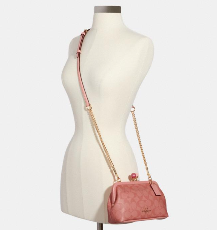 nora kiss lock crossbody in signature canvas