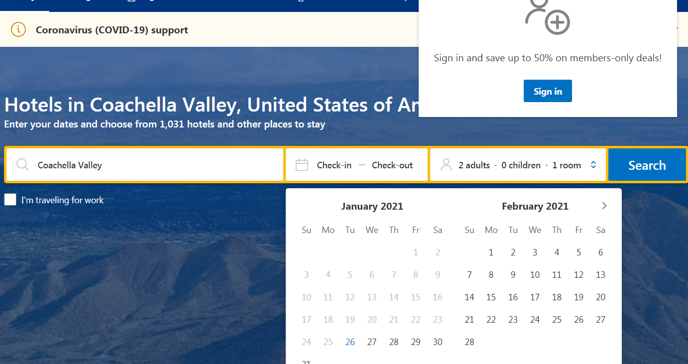Booking.com - 科切拉谷地 (Coachella Valley)酒店大促 低至5折Booking.com - 科切拉谷地 (Coachella Valley)酒店大促