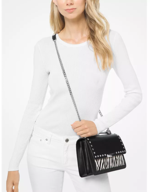 Michael Kors Jade Large Gusset Leather Shoulder Bag - Macy's