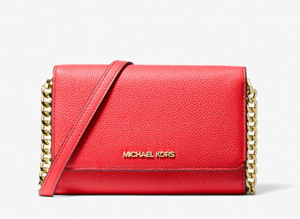 jet set travel medium pebbled leather convertible crossbody bag