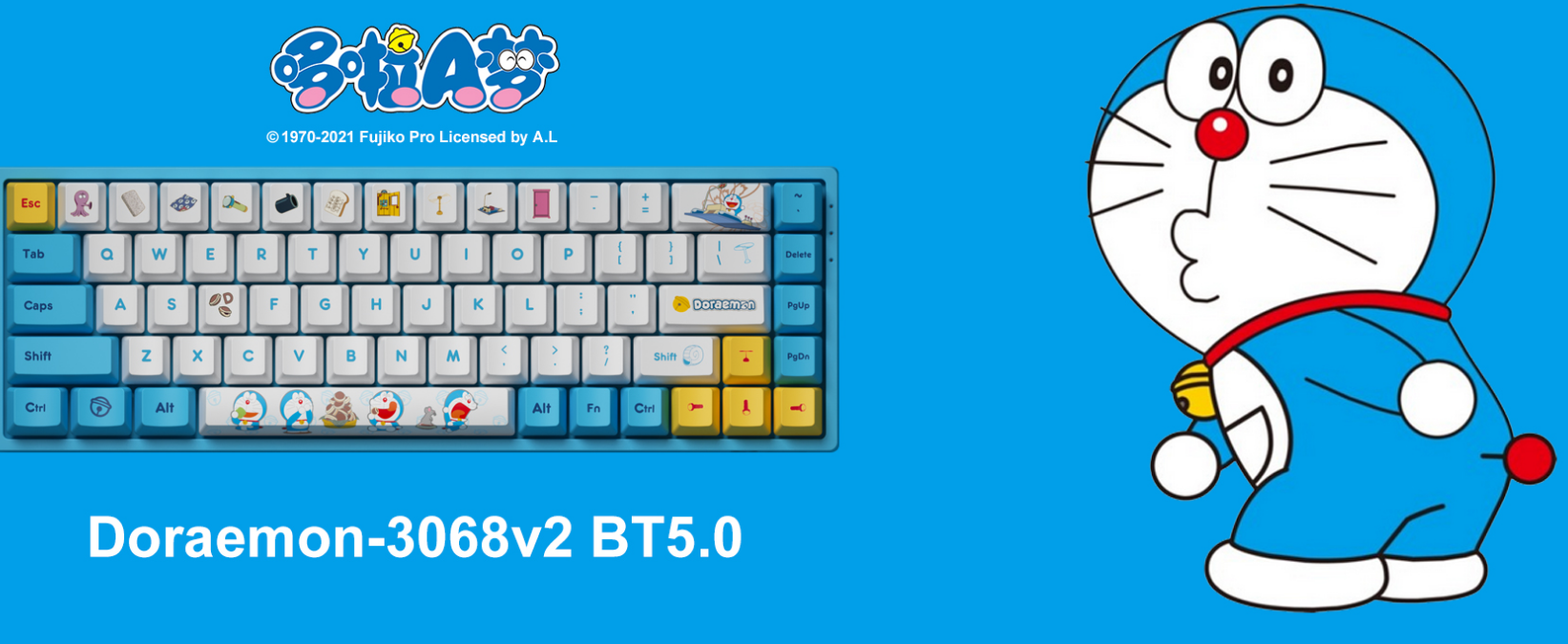 Sử dụng bàn phím Doraemon gaming keyboard để trải nghiệm trò chơi vui vẻ hơn với thiết kế độc đáo và chất lượng cao!