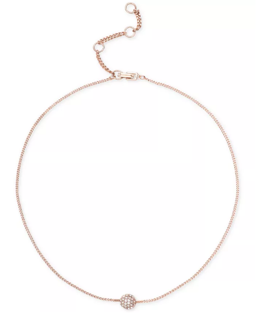 这款Givenchy火球玫瑰金锁骨链带有施华洛世奇元素