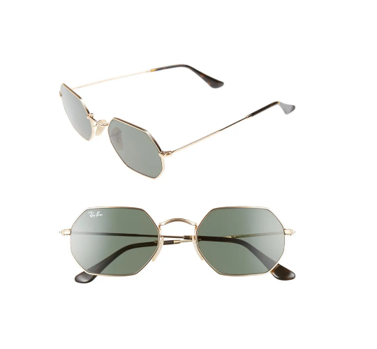 这款Ray-Ban 53mm多边形太阳镜造型时尚