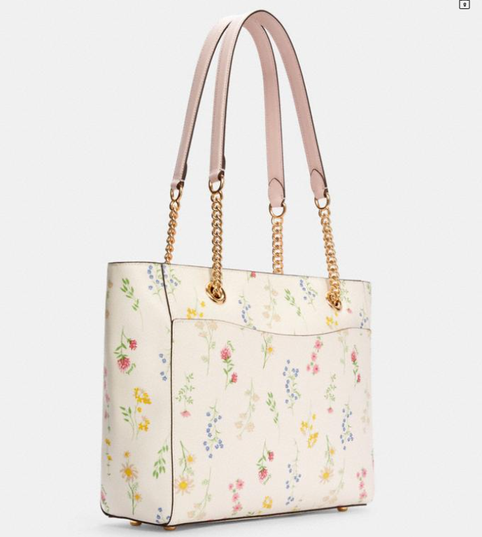 coach marlie tote with spaced wildflower print