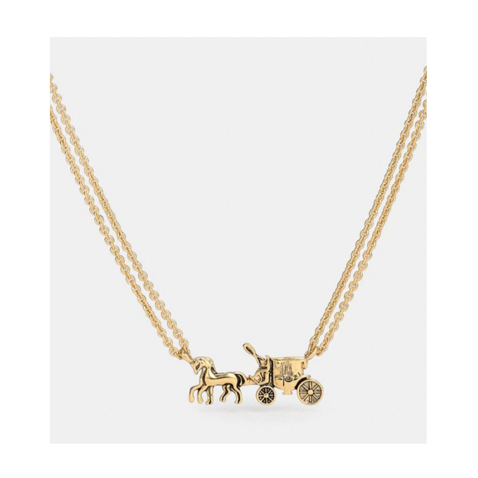 $47.20 (原价 $118) + 包邮Coach Outlet官网 Coach双层小马车项链4折热卖