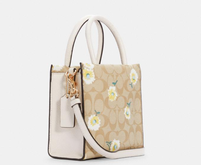 $164 (原价 $328) + 免邮Coach Outlet官网 Coach Mini Cally 雏菊手提斜挎包5折特卖 