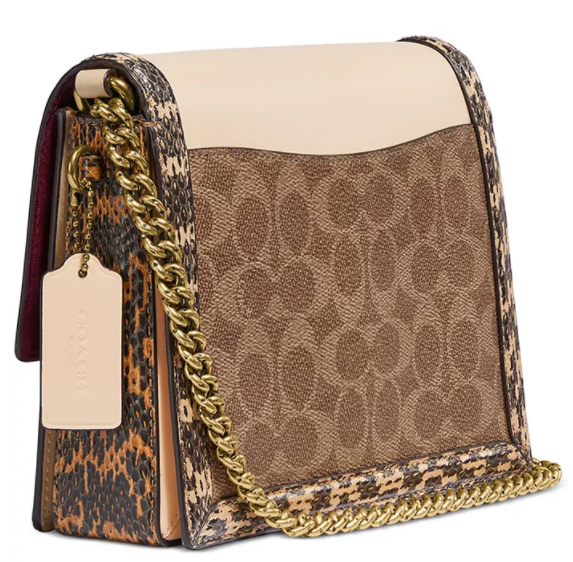 $297 (原价 $495) + 免邮Macy s官网 COACH Hutton 新配色链条小方包6折热卖 