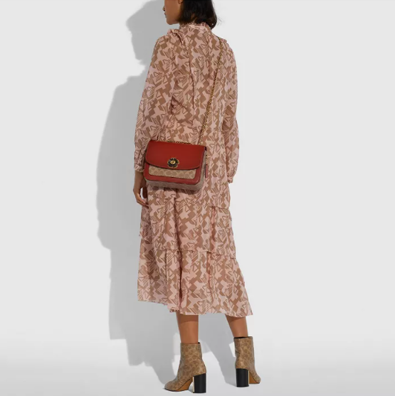 $276.50 (原价 $395) + 免邮Macy s官网 COACH Madison 2020年新款山茶花单肩链条包7折热卖 