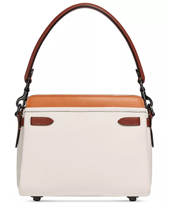 $297 (原价 $495) + 免邮Macy s官网 COACH Tate Carryall 奶茶拼色斜挎包6折热卖 