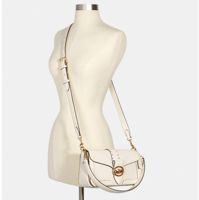 $149.25 (原价 $398) + 免邮Coach Outlet官网 Coach Georgie 白色腋下包额外75折特卖 	