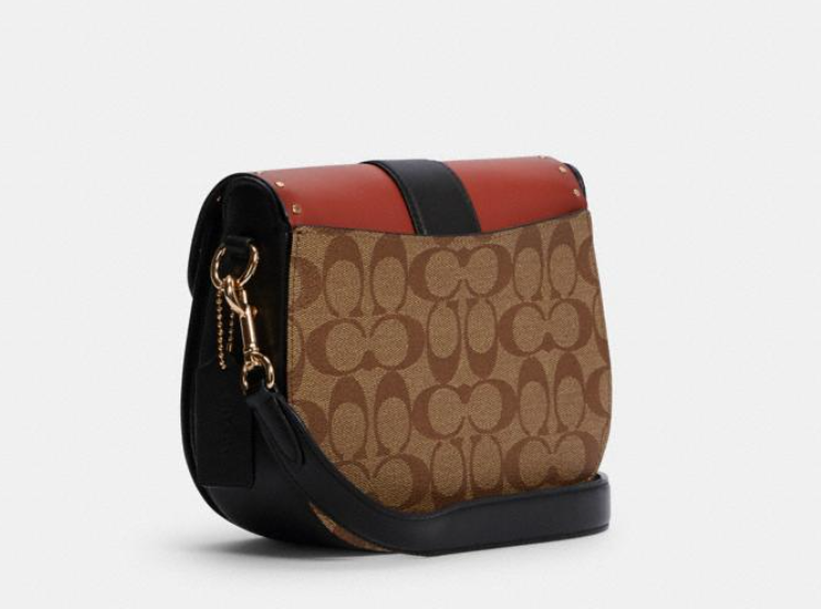 $139 (原价 $398) + 免邮杨紫同款：Coach Outlet官网 Coach Georgie 老花拼色马鞍包35折热卖 