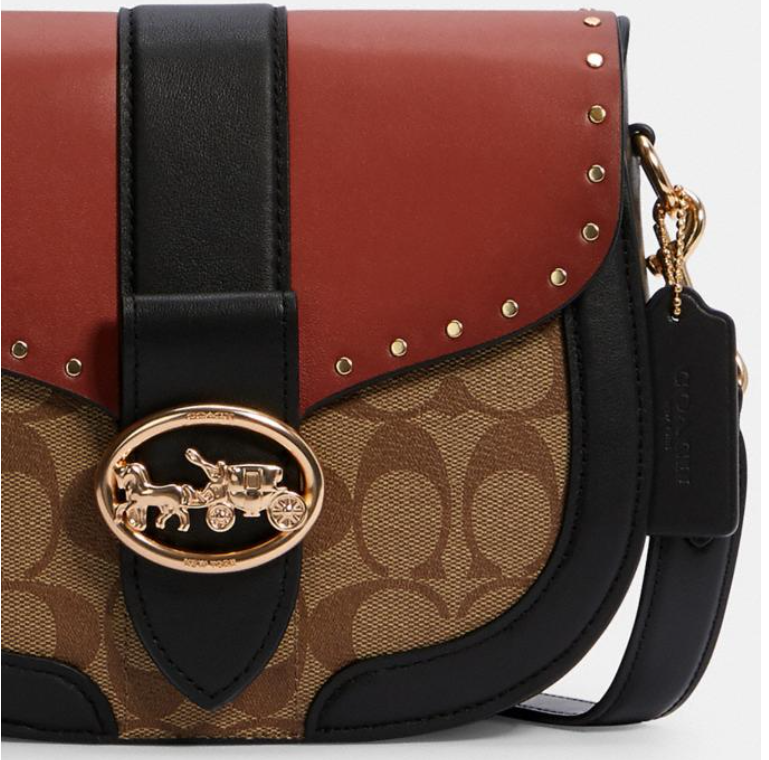 $139 (原价 $398) + 免邮杨紫同款：Coach Outlet官网 Coach Georgie 老花拼色马鞍包35折热卖 