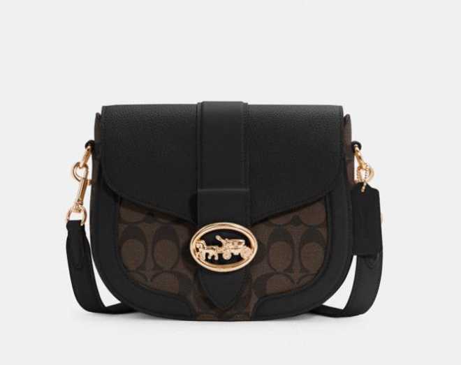 Coach Outlet官网 Coach Georgie 老花拼色马鞍包5折热卖 两色可选 $175 (原价 $350) + 免邮Coach Outlet官网 Coach Georgie 老花拼色马鞍包5折热卖 两色可选