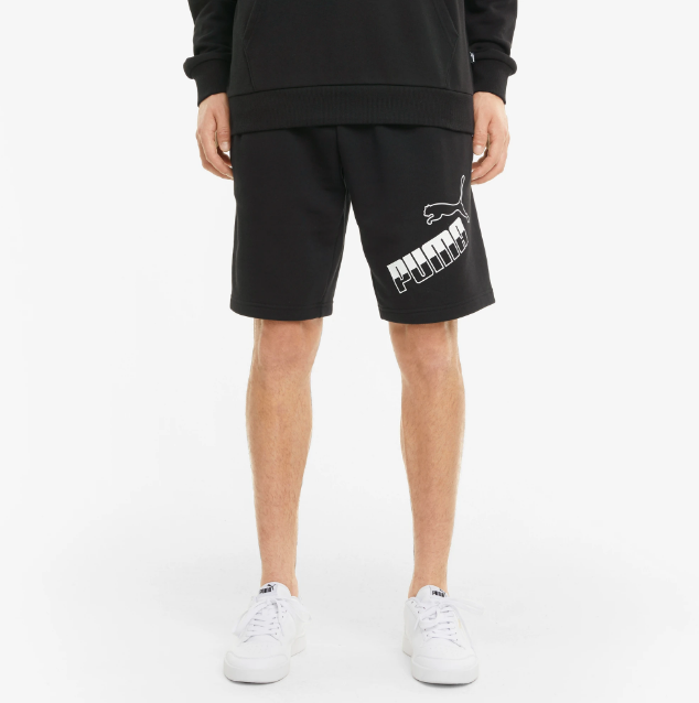这款PUMA大标男士休闲短裤造型简单