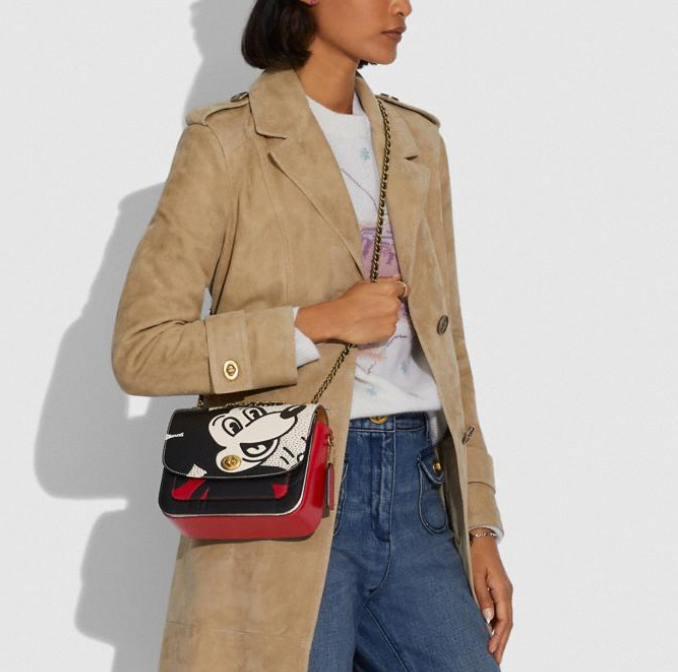 $297 (原价 $495) + 免邮Nordstrom官网 Coach x Mickey Keith Haring 链条小方包6折热卖  