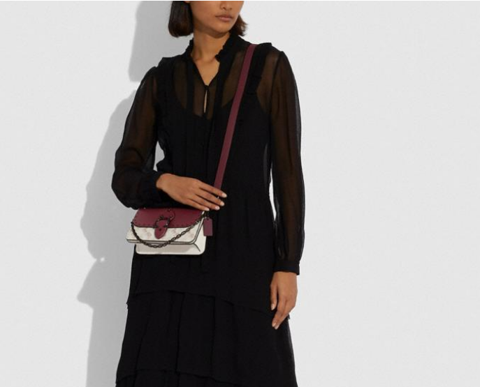 beat crossbody clutch in signature canvas with horse and carriage print