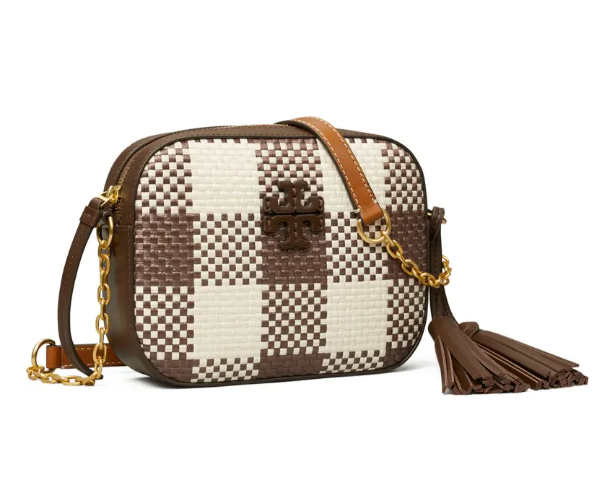 $243.60 (原价 $348) + 免邮Nordstrom官网 Tory Burch McGraw 编织格子相机包7折热卖  