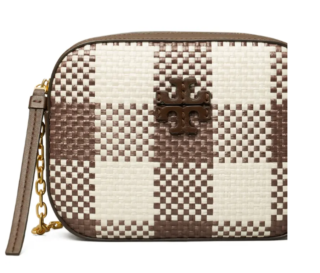 $243.60 (原价 $348) + 免邮Nordstrom官网 Tory Burch McGraw 编织格子相机包7折热卖  