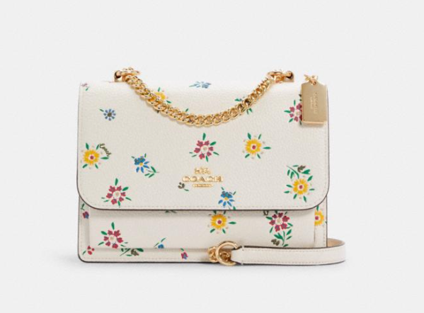 klare crossbody with wild meadow print