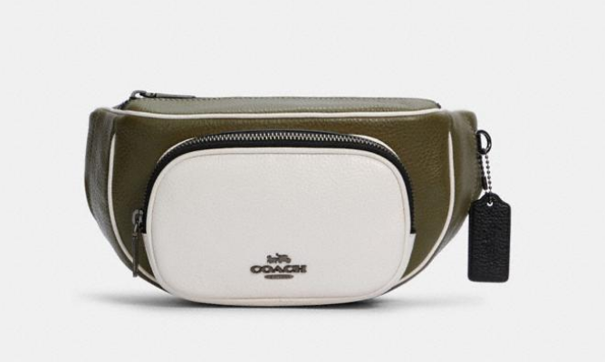 $74.50 (原价 $298) + 包邮Coach Outlet官网 Coach Court拼色腰包2.5折热卖
