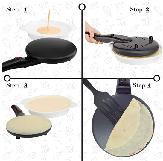 它不同于需要把面均匀摊开的传统薄饼机