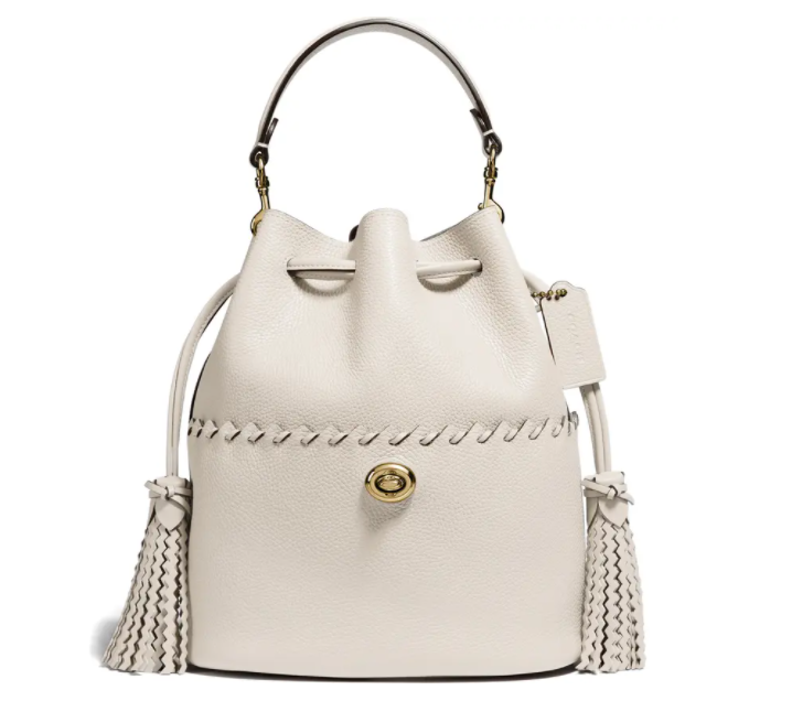 $210 (原价 $350) + 包邮Nordstrom官网 Coach Lora Whipstitch 抽绳水桶包6折特卖 两色可选