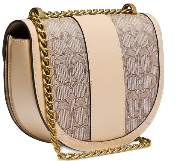 $231 (现价 $550)  + 免邮Macy s官网 COACH Alie 经典提花蛇皮马鞍包额外7折热卖 