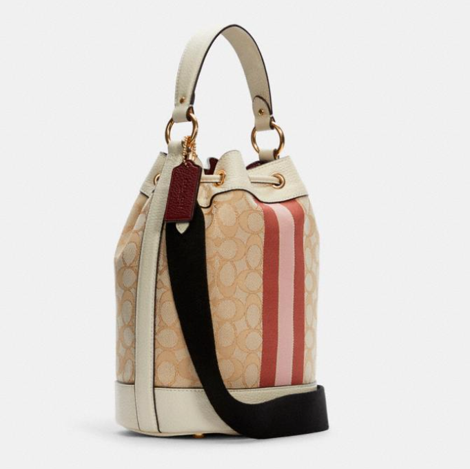 $151.20 (原价 $378) + 免邮Coach Outlet官网 Coach Dempsey Drawstring 老花水桶包4折热卖 