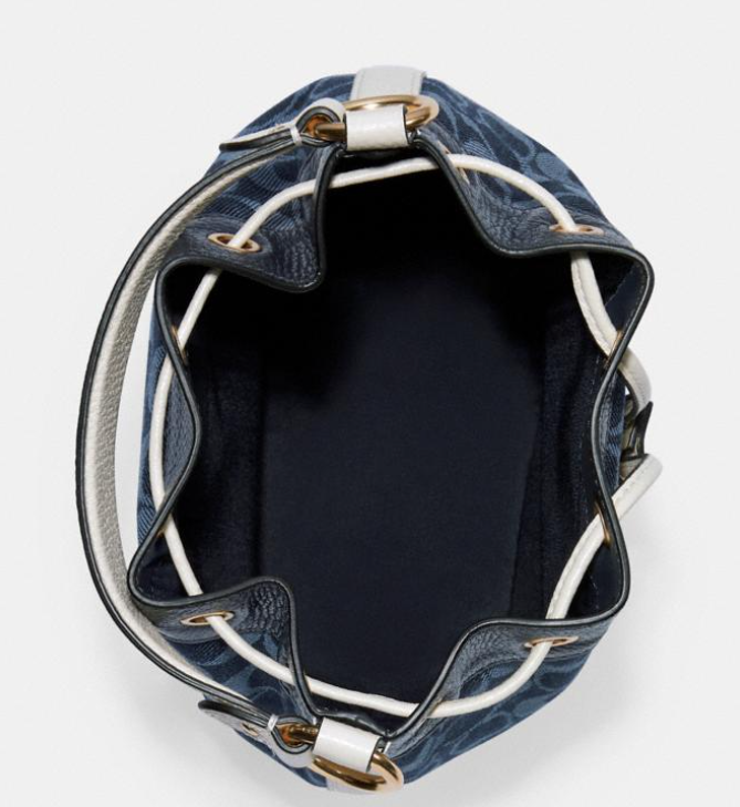 $160.65 (原价 $378) + 免邮Coach Outlet官网 Coach Dempsey Drawstring 丹宁水桶包5折热卖  