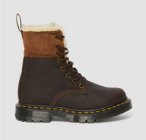 £79 (原价 £159)Dr. Martens UK官网 反季屯 Dr. Martens1460 Kolbert加绒8孔马丁靴5折热卖