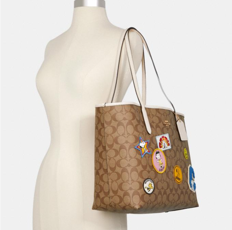 coach x peanuts city tote