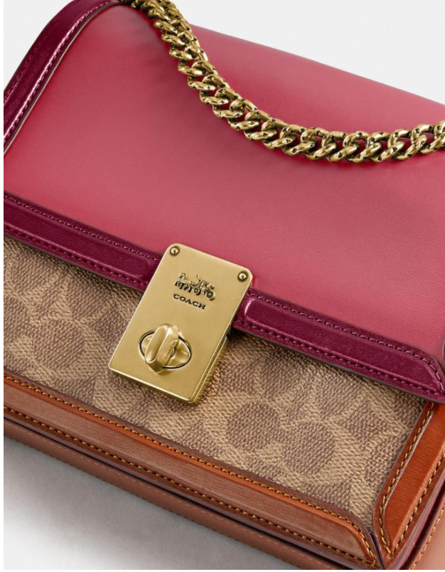 $197.50 (原价 $395) + 免邮Coach美国官网 Coach Hutton 老花拼色链条包5折特卖 