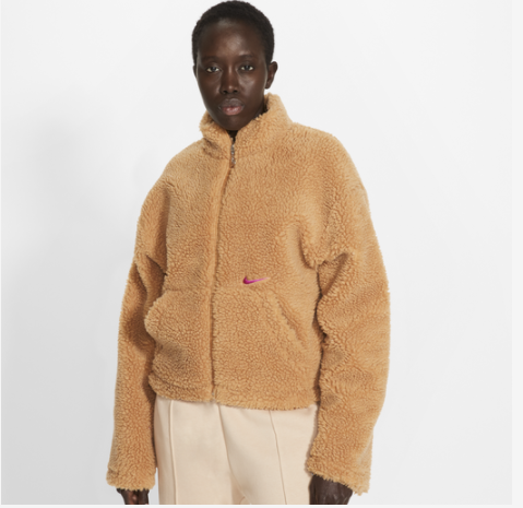 $19.99 (原价 $110) + 免邮Champs Sports官网 Nike NSW Swoosh 女士短款羊羔绒外套2折特卖 三色可选